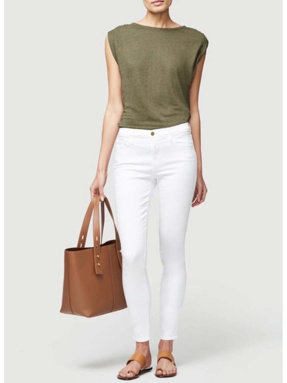 NWT Frame Le Skinny de Jeanne Jeans Denim - White size 27